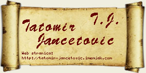 Tatomir Jančetović vizit kartica
